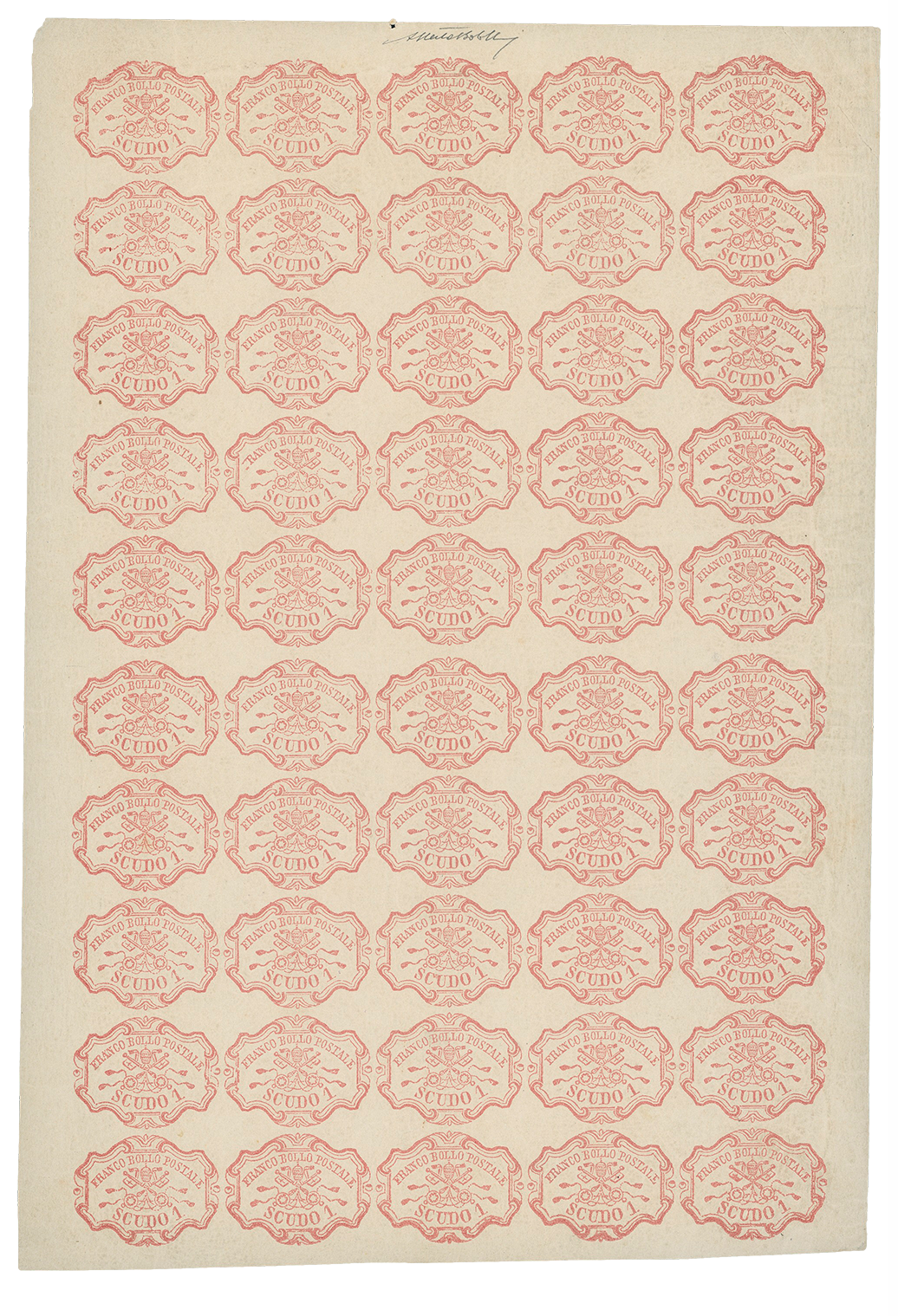 1 scudo Papal State complete sheet of 50