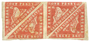 South Africa 1861 Woodblock 1d vermilion mint block of four