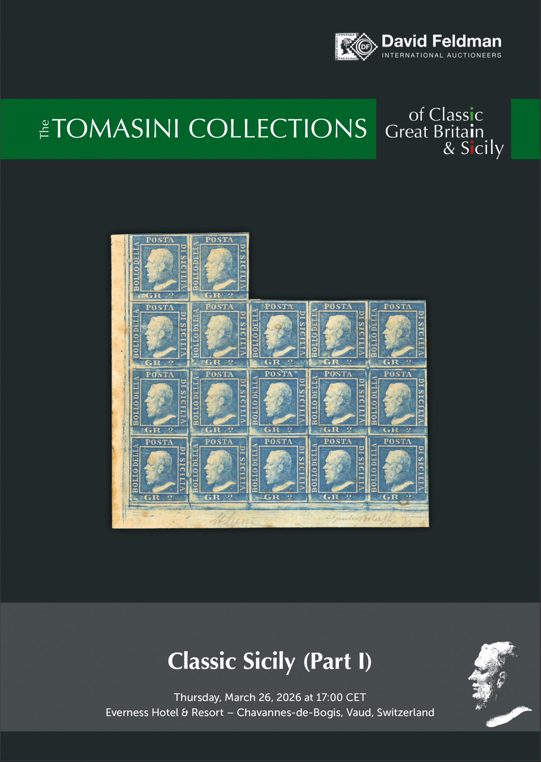 Tomasini Collection of Sicily stamp auction catalogue