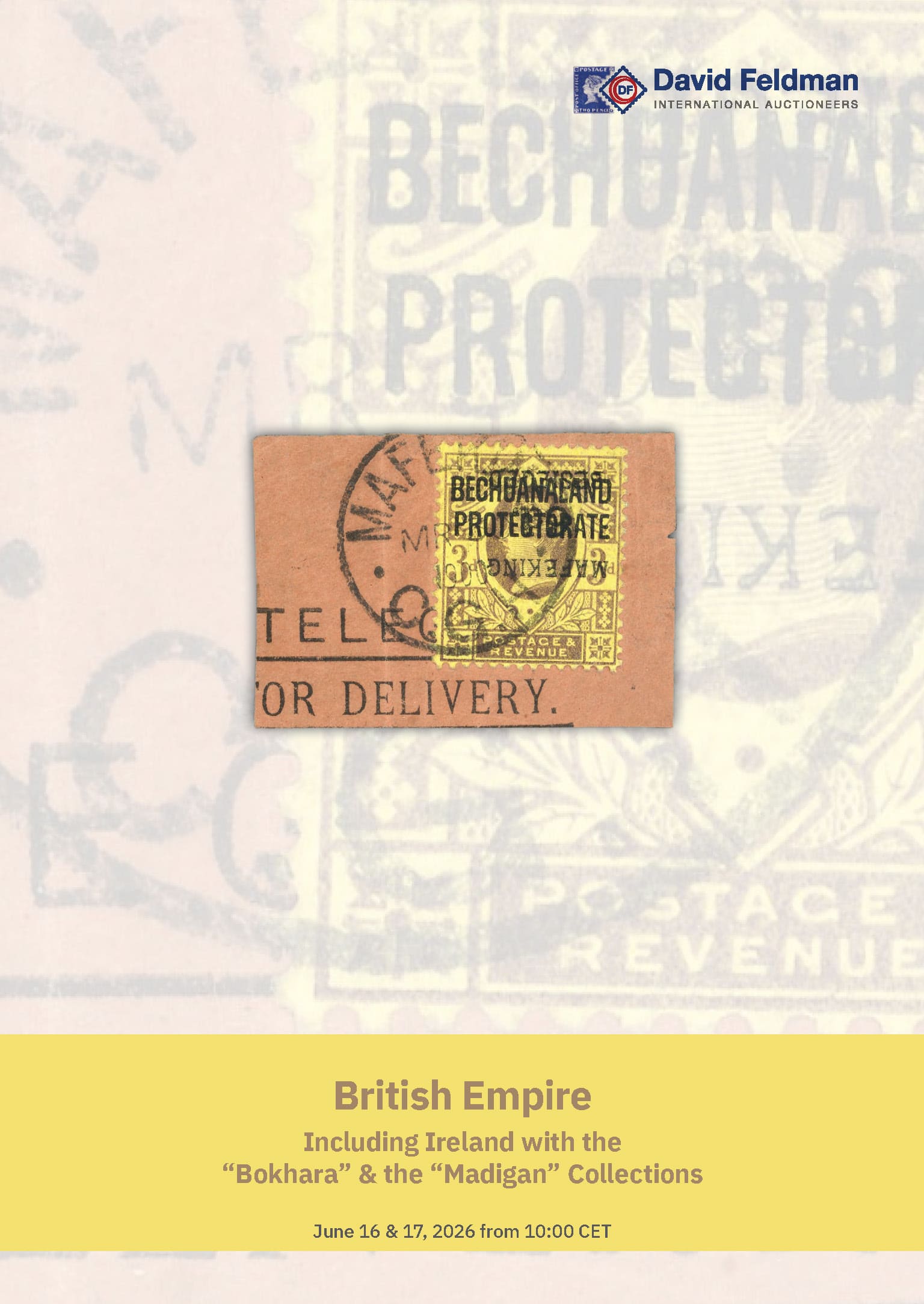 British Empire stamp auction catalogue cover