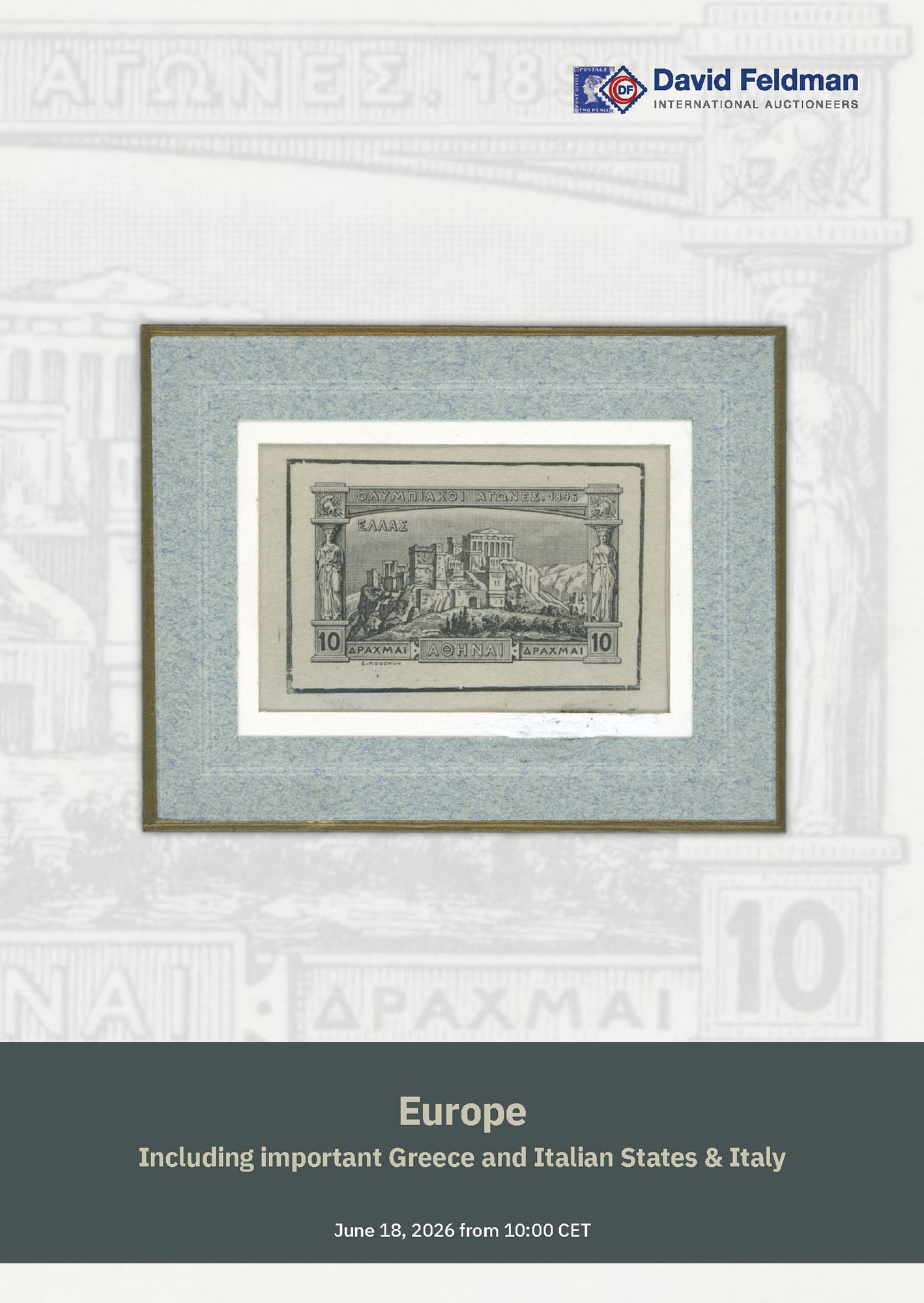 Europe stamp auction catalogue