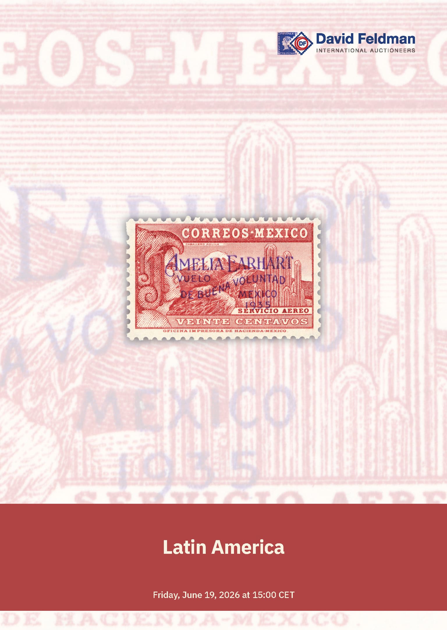 Latin America stamp auction catalogue cover