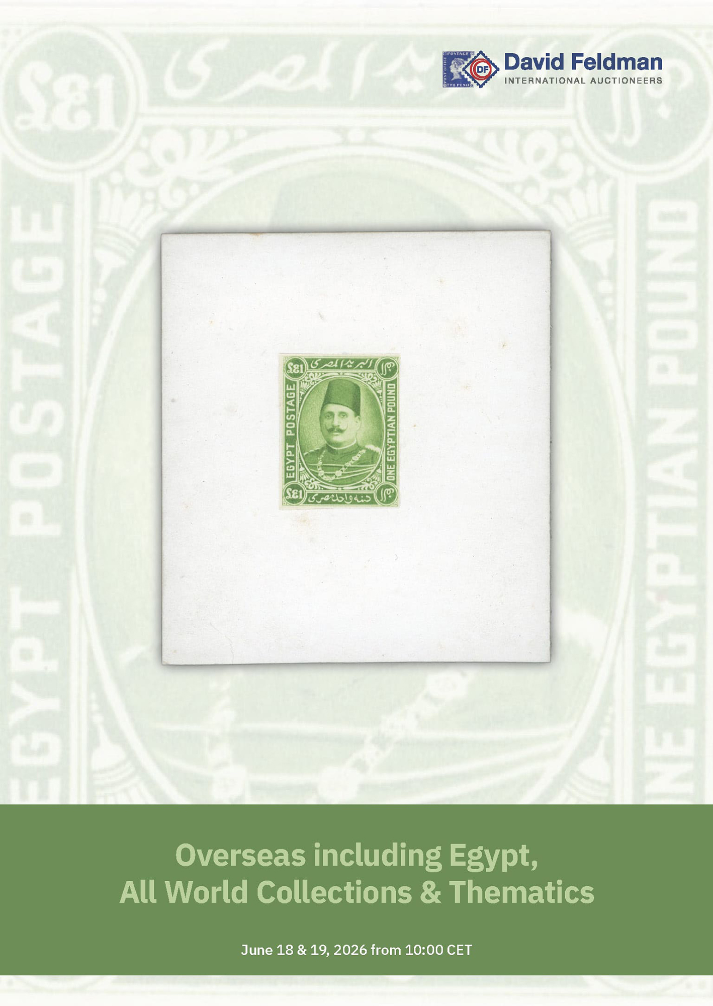 Overseas, including Egypt, All World Collections and Thematics stamp auction catalogue